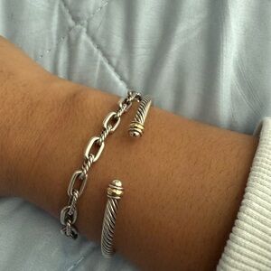 Authentic David Yurman Silver Chain Bracelet size m (5.5mm)